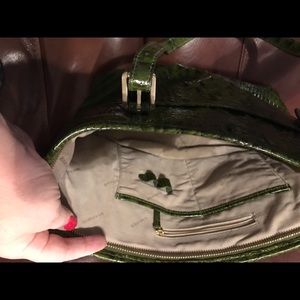Brahmin hunter green purse